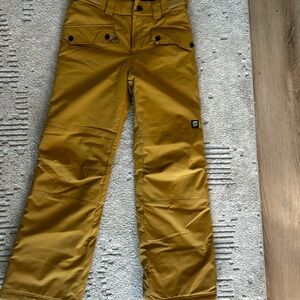 Kids Mustard Snow Pants